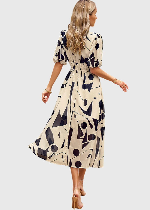 Ella | Flattering Floral Midi Dress
