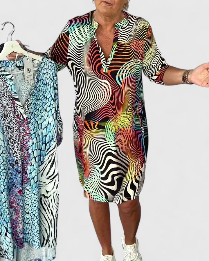 Hazel | Sophisticated V-neck Dress