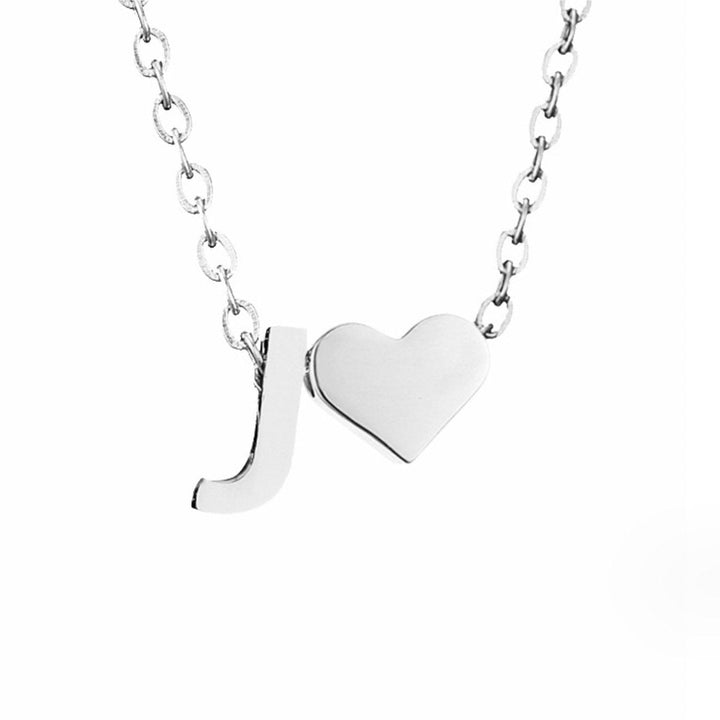 YAHNA | LETTER INITIAL SILVER NECKLACE