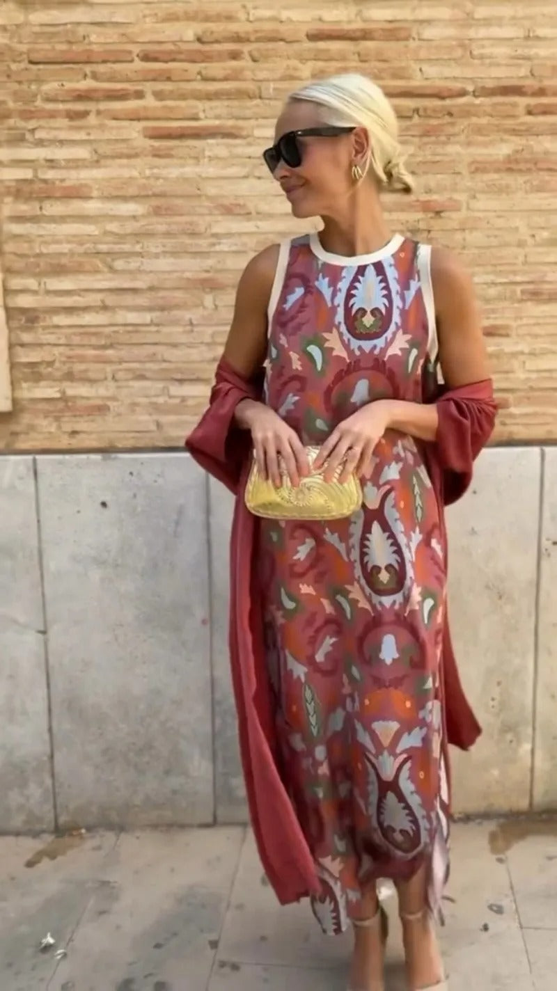 Esme | Elegant long dress with matching shawl