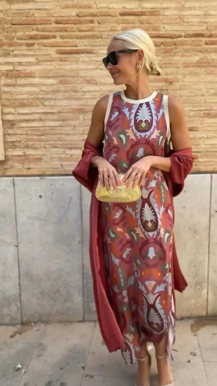 Esme | Elegant long dress with matching shawl