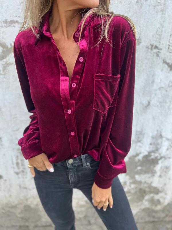 MIKAELA | CLASSIC VELVET BLOUSE