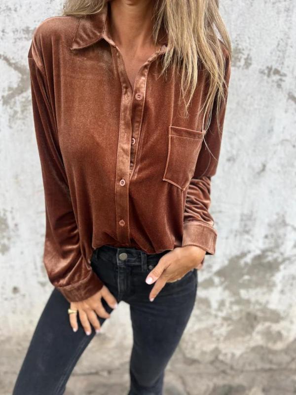 MIKAELA | CLASSIC VELVET BLOUSE